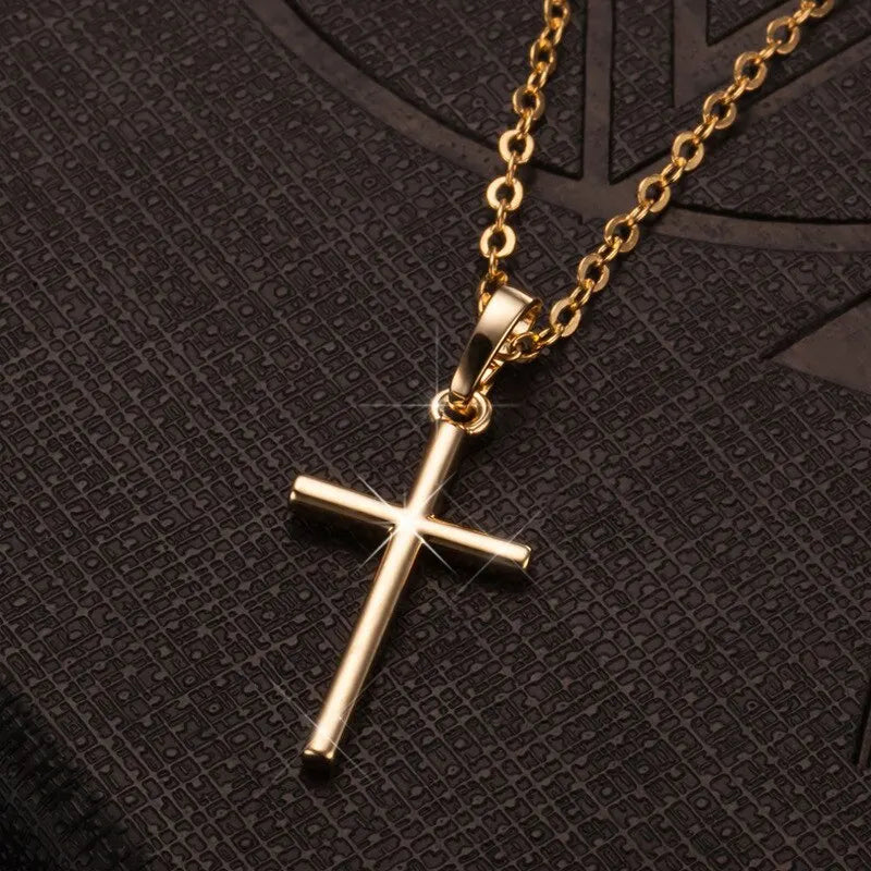 Klassische Goldene Kreuz Kette