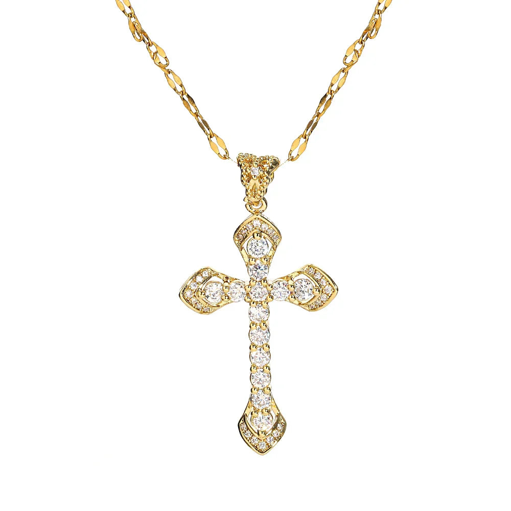Schimmernde Kreuz Kette